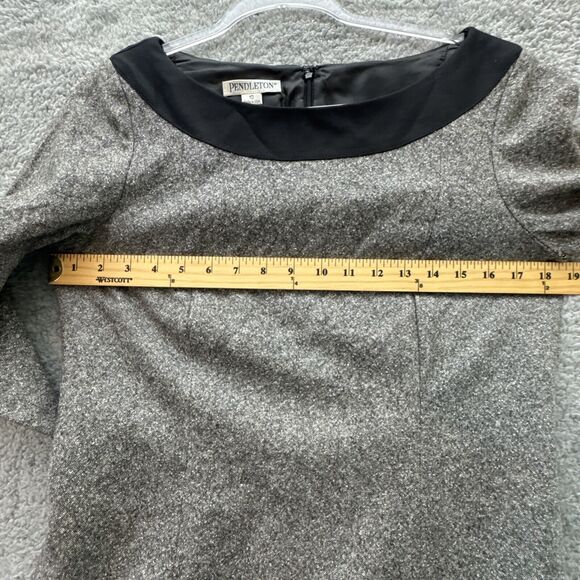 Vintage Pendleton Dress 10 Academia Wool Silk 90s Pleats Capsule Quiet Luxury - Picture 12 of 16